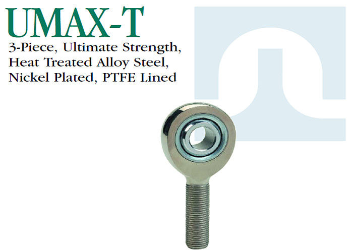 Nickel Plated Stainless Steel Rod Ends UMAX - T Precision 3 - Piece Ultimate Strength